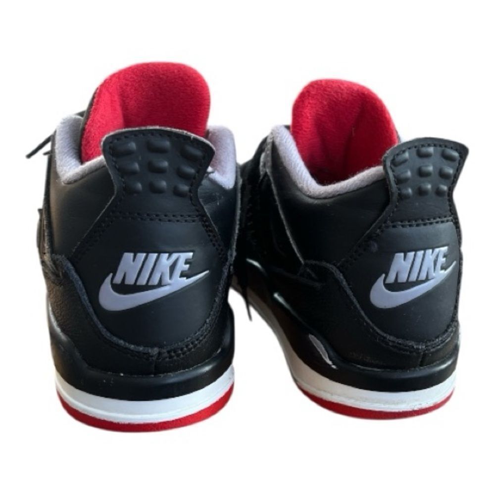 Jordan 4 Retro “Bred” Reimagined Kids Sneakers Black and Red Size 1 Youth - Picture 5 of 7